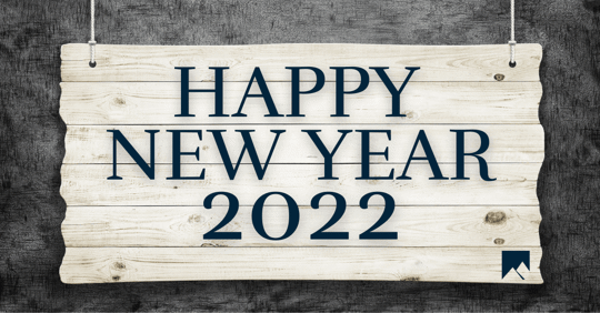 Happy New Year 2022 sign